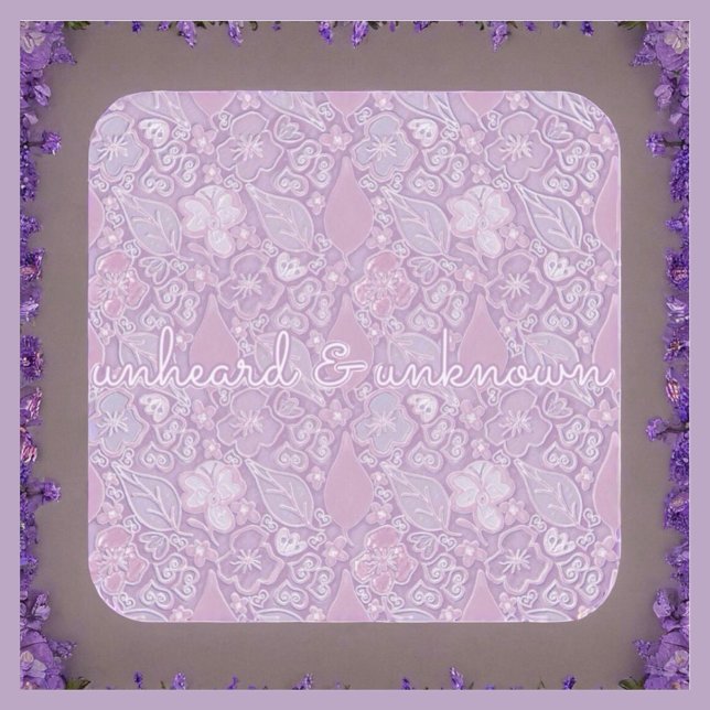 unique floral pattern with text square sticker (Creator Uploaded)