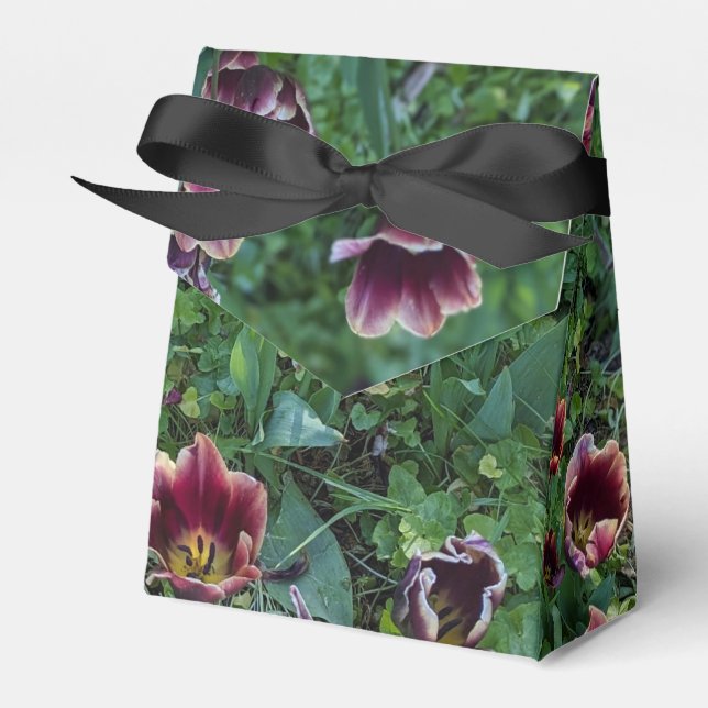 Unique floral photo favor box (Front Side)