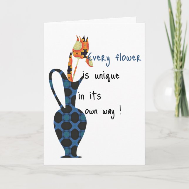 Unique Flower  Card (Front)
