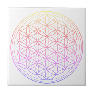 UNIQUE FLOWER OF LIFE CERAMIC TILE