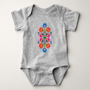 Unique folklore composition  baby bodysuit
