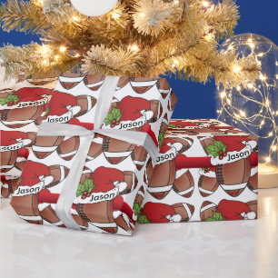 Unique Football Christmas   DIY Name Wrapping Paper
