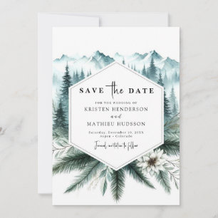 Unique Forest Mountain Wedding Save The Date