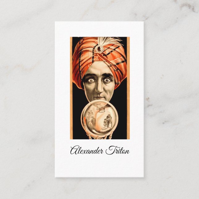 Unique Fortune Teller Crystal Ball Calling Card (Front)