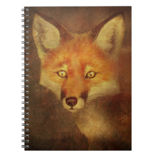 Unique Fox Art spiral bound Notebook