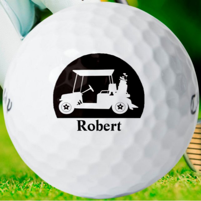 Unique Fun Golf Cart with Clubs First Name  Balls (Creator Uploaded)