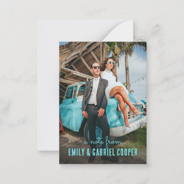 Unique Fun Kitschy Couple Photo  Card (Front)