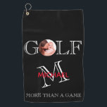 Unique fun Photo Monogram and Name Golf Towel<br><div class="desc">Golf Spells Photo -- plus Monogram and Name  -- what a wonderful gift for many occasions.  If you have any design questions or a special request,  please send an email to: charmdesignstudio@rcn.com</div>