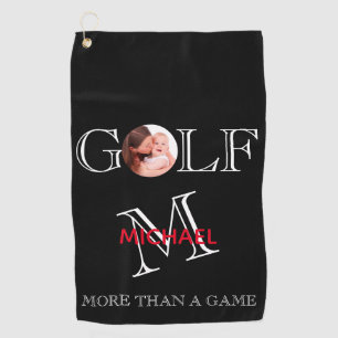 Unique fun Photo Monogram and Name Golf Towel