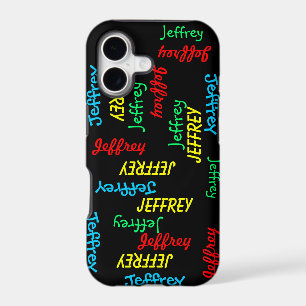Unique Fun Repeating Names on Black, Personalized