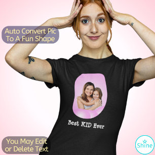 Unique Fun Shape Custom Photo Personalized Picture T-Shirt