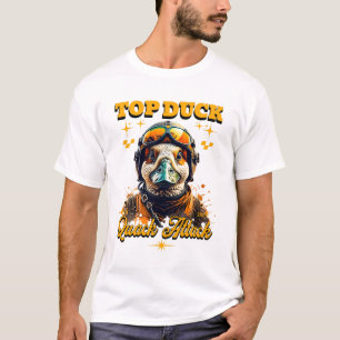 Unique Funny Duck Pilot Top Duck Quack Attack Art