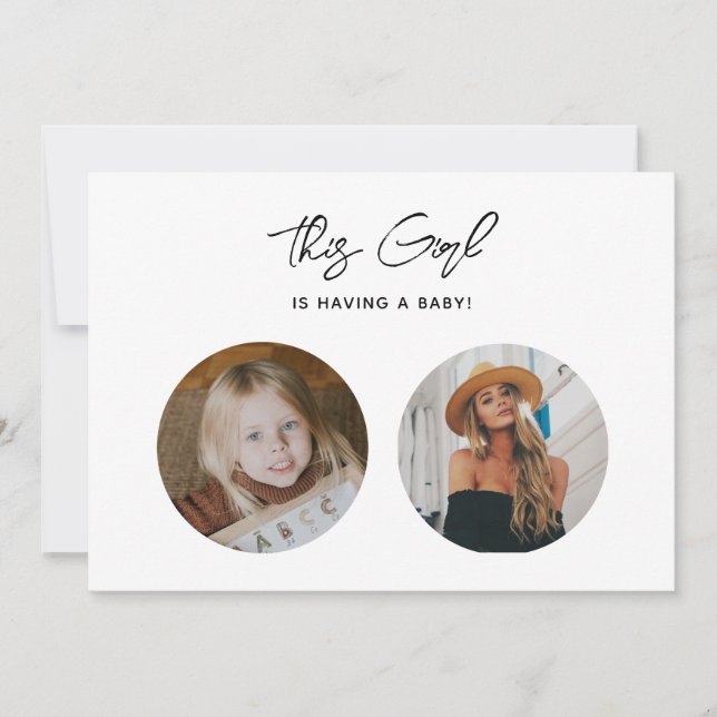 Unique Funny Elegant Old School Photo Baby Shower  Invitation (Front)