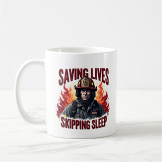 Unique Funny Firefighter or Fireman on Fire Rescue Coffee Mug