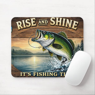 Unique Funny Fishing Tumbler Mouse Pad