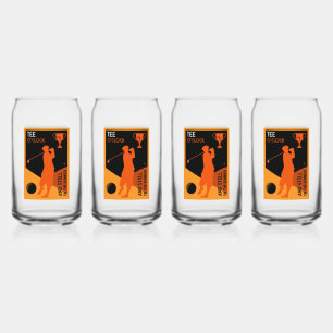 Unique Funny Vintage Golf Gift Can Glass