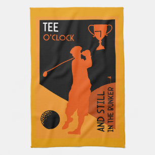 Unique Funny Vintage Golf Gift Kitchen Towel