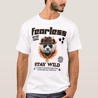 Unique Gangster Panda Urban Streetwear Artworkt T-Shirt
