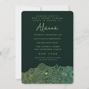 Unique Garden Scene Artist Birthday Party Invitation