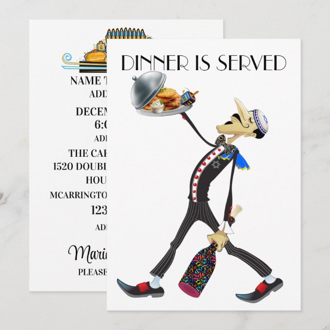 Unique Gathering Waiter Series  Invitation (Front/Back)
