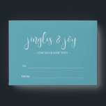 Unique Gelt Envelope Blue & Poinsettia<br><div class="desc">These blue gelt envelopes feature the words "Jingle & Joy For Your New Toy" in white typography over a blue background. Use the "edit using design tool" button to change it to whatever colour your like. Personalize with the recipients name and the gift givers name. Order small quantities or money...</div>