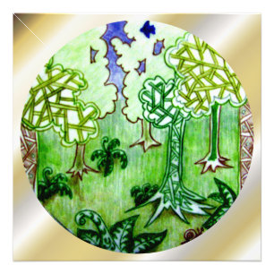 Unique Geo Circular Forest Art Photo Print