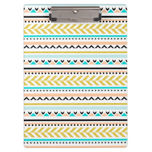 Unique Geometric Aztec Inspired Pattern Clipboard