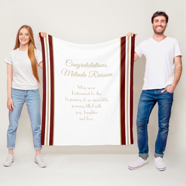 Unique gift! Custom Retirement blanket (In Situ)