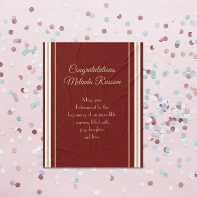 Unique gift! Custom Retirement blanket (Creator Uploaded)
