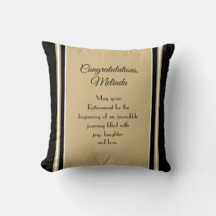 Unique gift! Custom Retirement Throw Pillow
