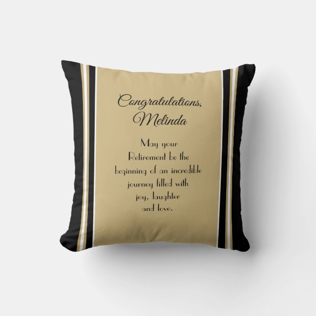 Unique gift! Custom Retirement Throw Pillow (Front)