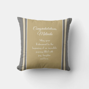 Unique gift! Custom Retirement Throw Pillow