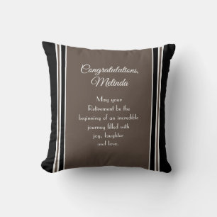Unique gift! Custom Retirement Throw Pillow