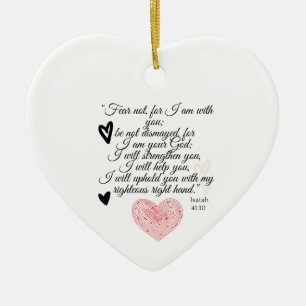 Unique gift for christian friend or family ceramic ornament