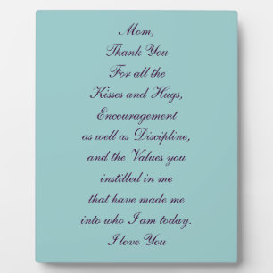 Unique Gift for Mom Plaque
