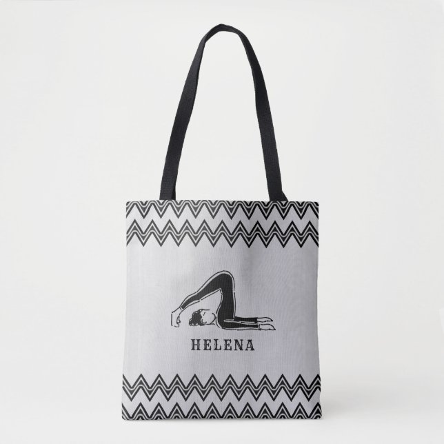Unique Gift for Yoga Pilates Lovers Personalized Tote Bag (Front)