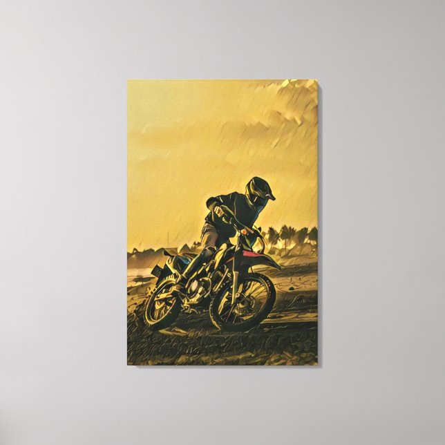 Unique gifts for motorcycle riders canvas print (Front)