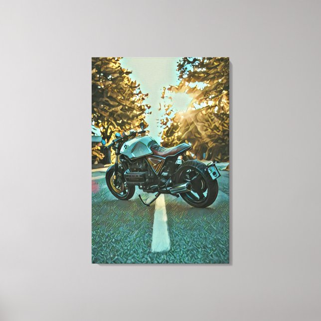 Unique gifts for motorcycle riders canvas print (Front)