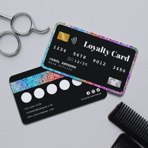 Unique Glam Glitter Credit Card Style Hair Stylist