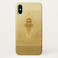 Unique Gold Art Deco Monogram