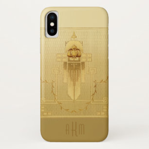 Unique Gold Art Deco Monogram Case-Mate iPhone Case