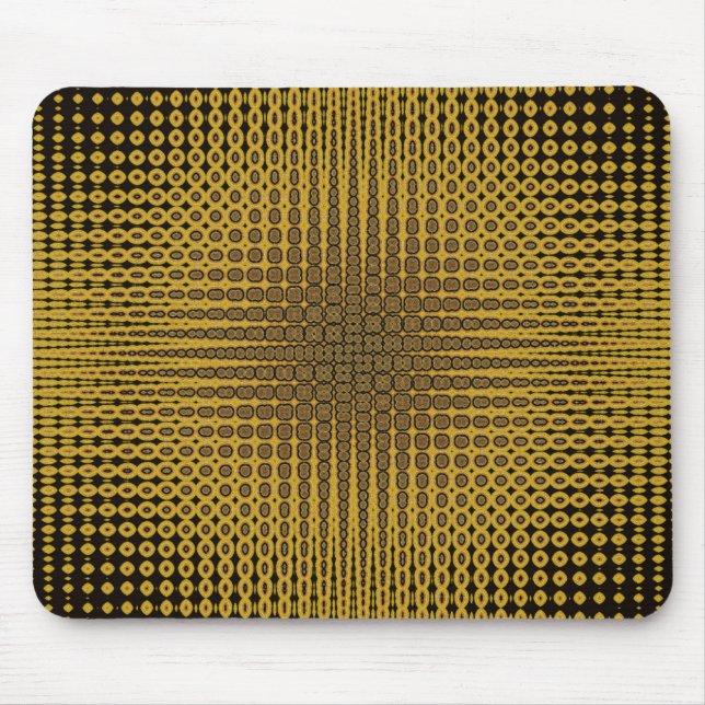 Unique Gold/Black Design Mouse Pad (Front)