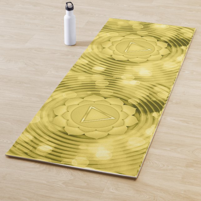 Unique Gold Chakra Pattern Zen Meditation Yoga Mat (In Situ)