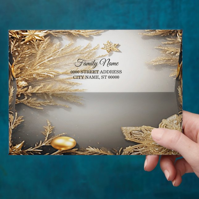 Unique Gold Decorative Envelope (Hand)