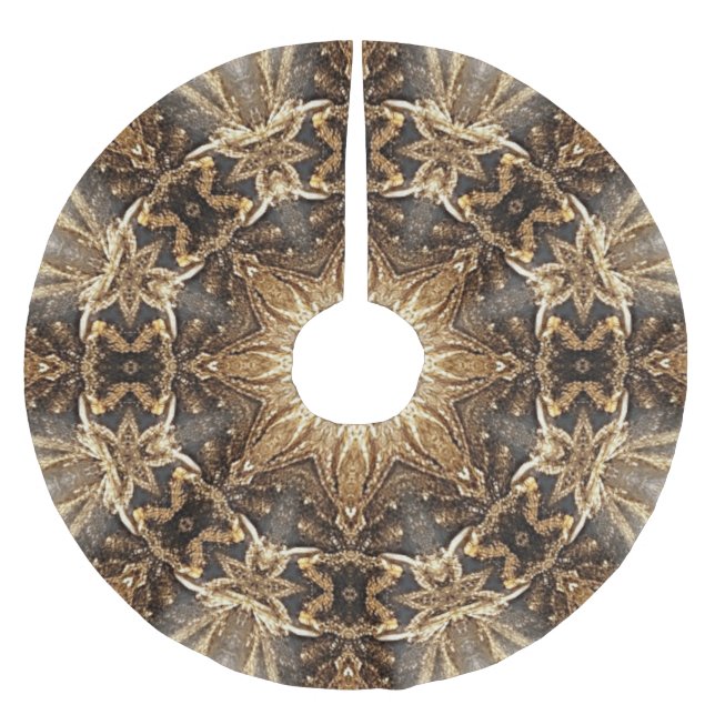 Unique Gold Decorative Tree Skirt (Front)