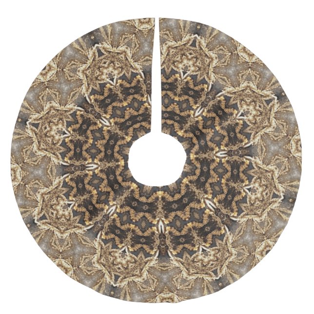 Unique Gold Decorative Tree Skirt (Front)