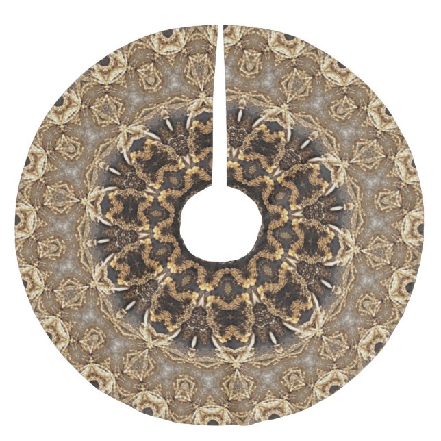 Unique Gold Decorative Tree Skirt (Front)