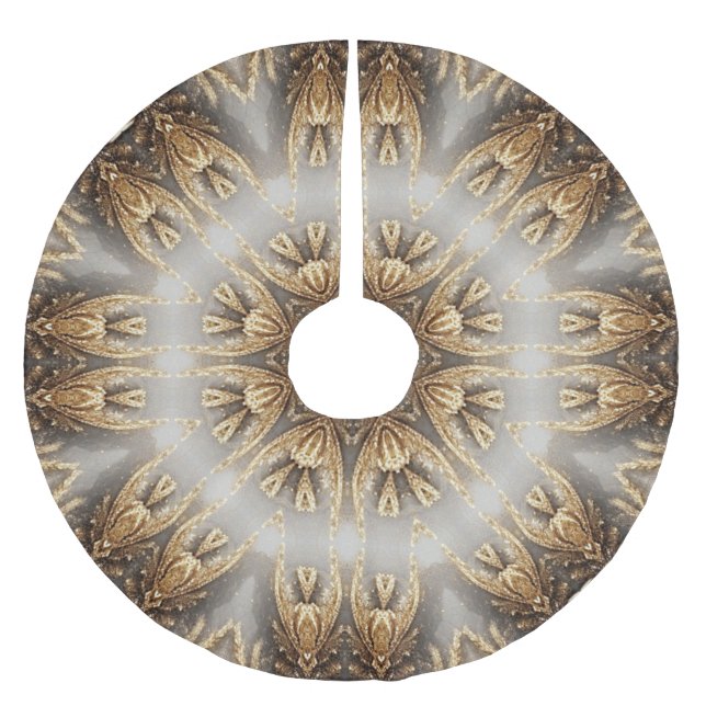 Unique Gold Decorative Tree Skirt (Front)
