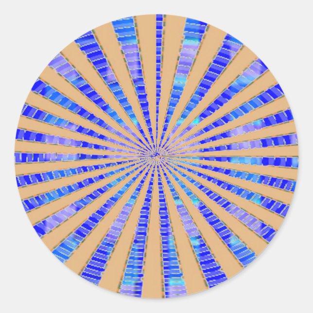 Unique Gold Star Classic Round Sticker (Front)