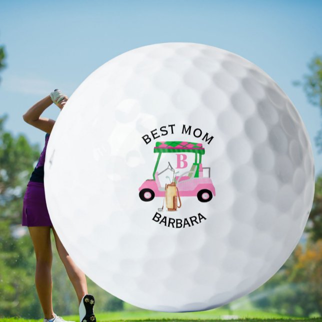Unique Golf Cart Best Mom Monogram Name   Balls (Creator Uploaded)